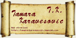 Tamara Karavesović vizit kartica